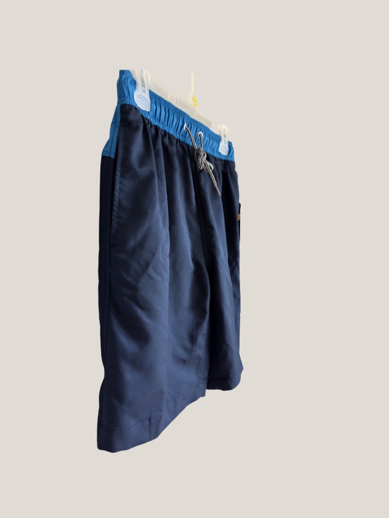 Nwt Speedo Men's Swim Shorts Navy Blue Colorblock Waistband Size S — image 3 of 8